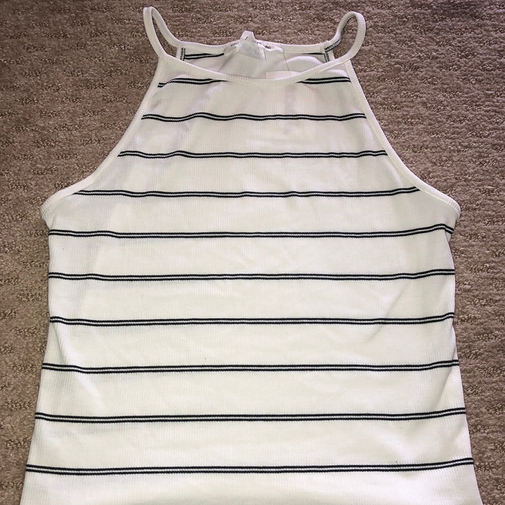 Striped halter top